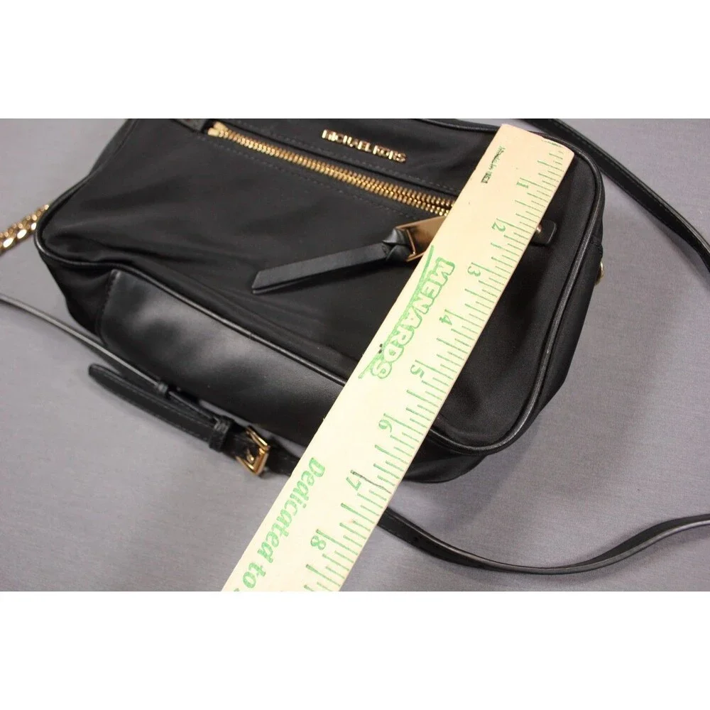 Michael Kors Black Crossbody Bag Gold Hardware Zip Adjustable Strap